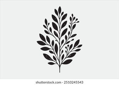 A beautiful Leaf Plant Life Silhouette design.