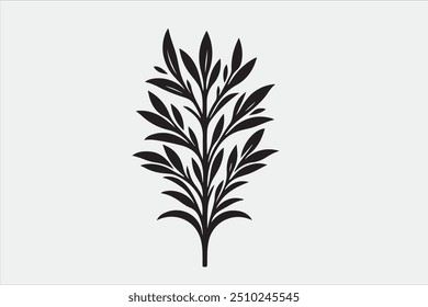 A beautiful Leaf Plant Life Silhouette design.