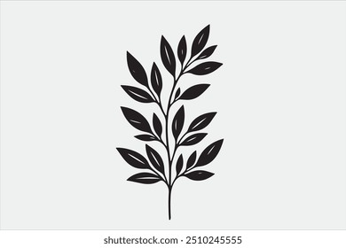 A beautiful Leaf Plant Life Silhouette design.