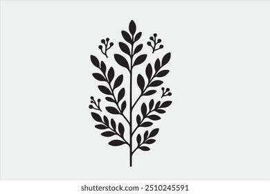 A beautiful Leaf Plant Life Silhouette design.