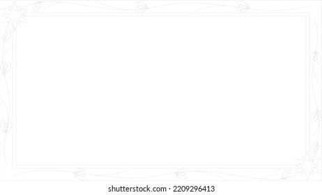 Beautiful leaf and stem-shaped border background