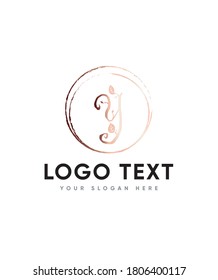 A beautiful leaf themed hand drawn letter type Y logo template, Vector logo for business and company identity 