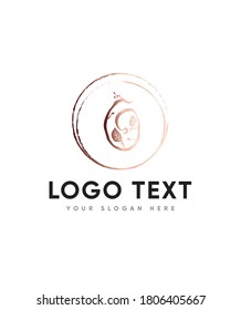 A beautiful leaf themed hand drawn letter type O logo template, Vector logo for business and company identity 