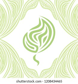 Beautiful leaf. Vector illustration