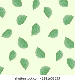 Beautiful leaf watercolor concept, simple design seamless pattern, find fill pattern on swatches