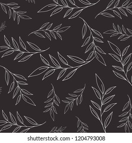 beautiful leafs pattern background isolated icon