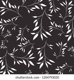 beautiful leafs pattern background isolated icon