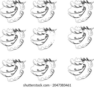 Beautiful Leaves Art Illustration in vector form