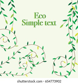 Beautiful leaves nature pattern background vector illustration, eco concept