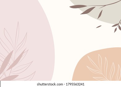 Beautiful leaves with pastel background. - Shutterstock ID 1795563241