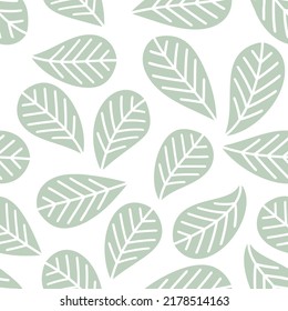 Beautiful leaves pattern background. Pattern Botanical motif decoration, green nature leaf, blade, foliage, leaflet, needle vector design. ornament for wallpaper, wrap.