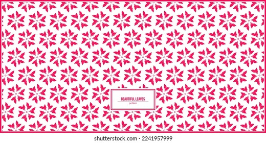beautiful leaves pattern with symmetrical hexagonal arrangement