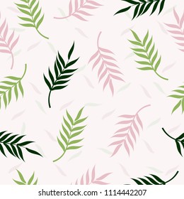 Beautiful leaves seamless pattern background vector illustration for design