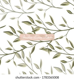 Beautiful leaves seamless pattern design