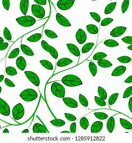 Beautiful leaves seamless pattern vector illustration eps 10