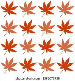 The beautiful leaves seamless pattern vector.