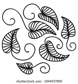 Beautiful leaves. Vector illustration