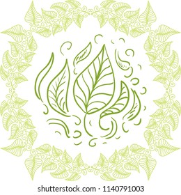 Beautiful leaves. Vector illustration