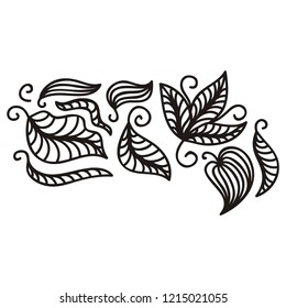 Beautiful leaves. Vector illustration