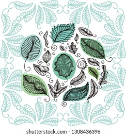 Beautiful leaves. Vector illustration