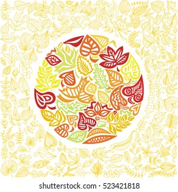 Beautiful leaves. Vector illustration.