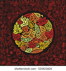 Beautiful leaves. Vector illustration.