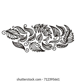 Beautiful leaves. Vector illustration.