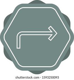 Beautiful To Left Arrow Line Vector Icon