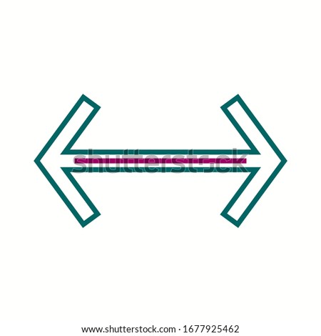 Beautiful Left Right Arrow Line Vector Icon