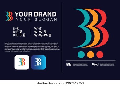 the beautiful letter Bb infinity monogram in incredibly luxury and classy style, elegant circular letter B and b logo template for a high-end brand personality