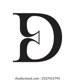 hermosa letra D logotipo, letra h logotipo