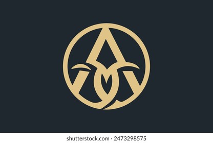 Hermosa letra Un monograma infinito en un concepto creativo y lujoso. letra una Plantilla de diseño de logotipo. Vector Premium Vector Pro