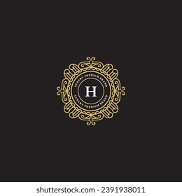 the beautiful letter  infinity monogram in incredibly luxury and classy style, elegant circular letter