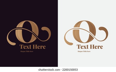 The beautiful letter O logo luxury business signs logo identity spa hotel hotel badge elements simple