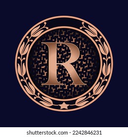 la hermosa letra R infinito monograma en un estilo increíblemente lujoso y elegante, elegante letra circular R y R patrón de logotipo para una personalidad de marca de gama alta