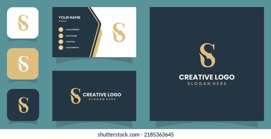 beautiful letter S monogram in a very luxurious and classy style, elegant letter S and S logo template for high-end brand personality