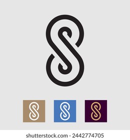 the beautiful letter SS infinity monogram in incredibly classy style, elegant circular letter S and S logo template for a high-end brand personality