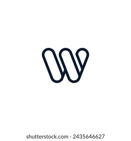 beautiful letter W logo design