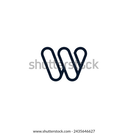 beautiful letter W logo design