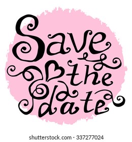 Beautiful lettering - Save the date