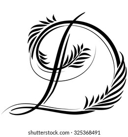 Beautiful Letters Monogram Decoration Graphic Symbol Stock Vector