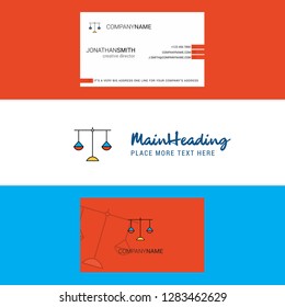Beautiful Libra  Logo and business card. vertical Design Vector
