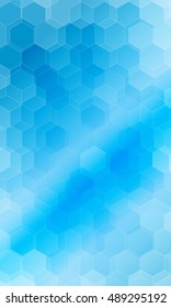 beautiful light blue color hexagonal background. vector illustration. polygonal pattern. design for banner, presentation, wallpaper.
