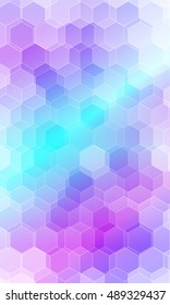 beautiful light blue color hexagonal background. vector illustration. polygonal pattern. design for banner, presentation, wallpaper.
