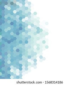 beautiful light blue color hexogonal background. vector illustration. polygonal pattern. design for banner, presentation, wallpaper.