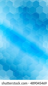 beautiful light blue color hexogonal background. vector illustration. polygonal pattern. design for banner, presentation, wallpaper.