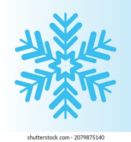 Beautiful light blue paper snowflake isolated on white free vector image