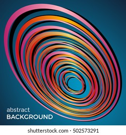 Beautiful light circles on a blue background. Abstract flash light circles. Vector technology background.