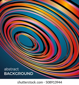 Beautiful light circles on a blue background. Abstract flash light circles. Vector technology background.