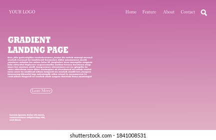 Beautiful light dark pink gradient background, for landing page templates, banners and more